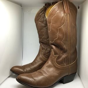 Tony Lama brown cowboy cowgirl boots size 6.5